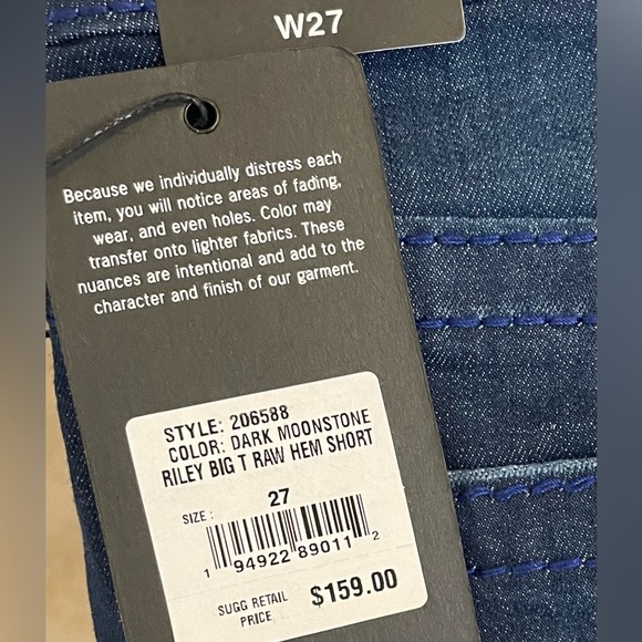 TRUE RELIGION- NWT Sz 27 RILEY MID-RISE BERMUDA Dark Wash Denim Jeans R- $159.00 - Picture 7 of 12